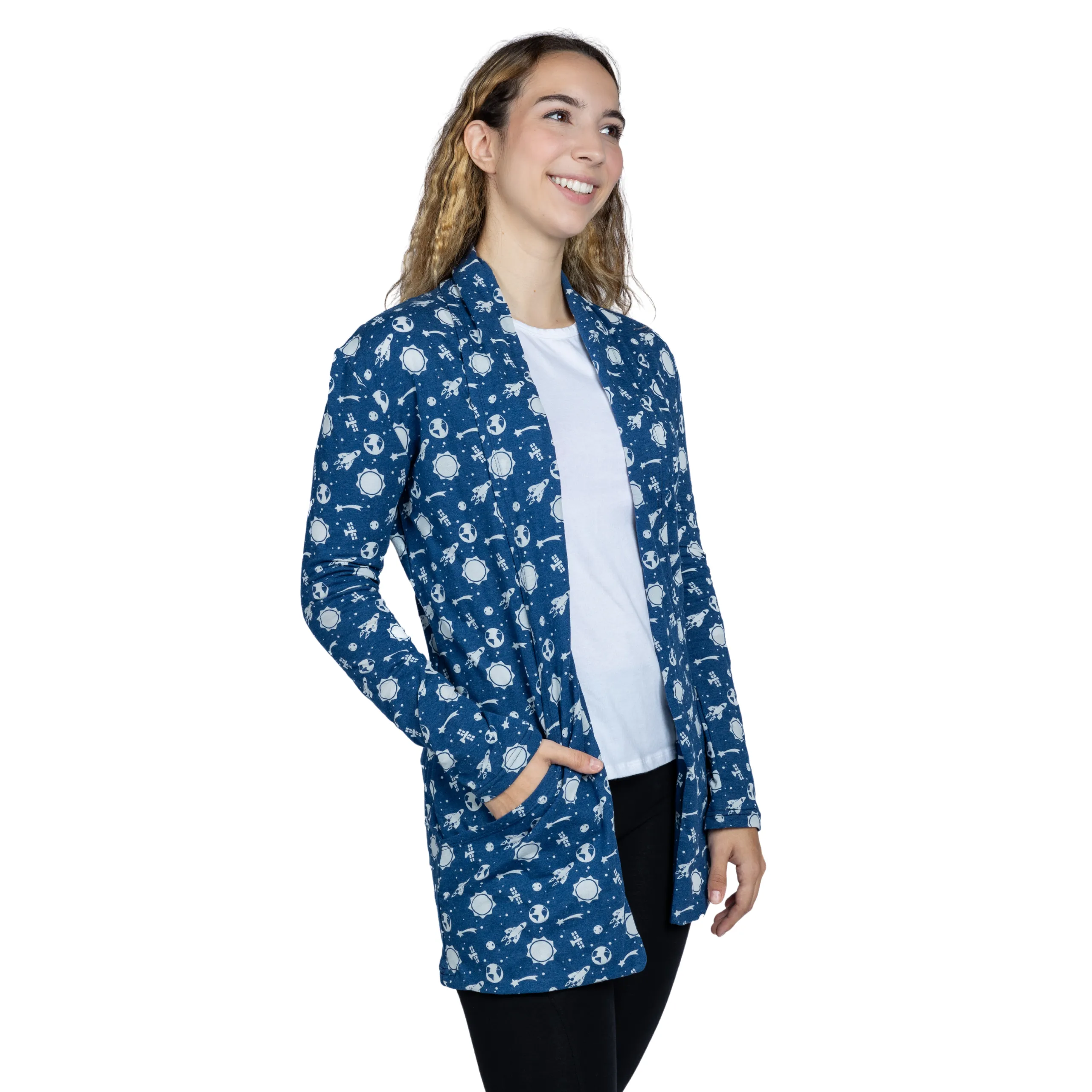 Space Exploration Burnout Cardigan