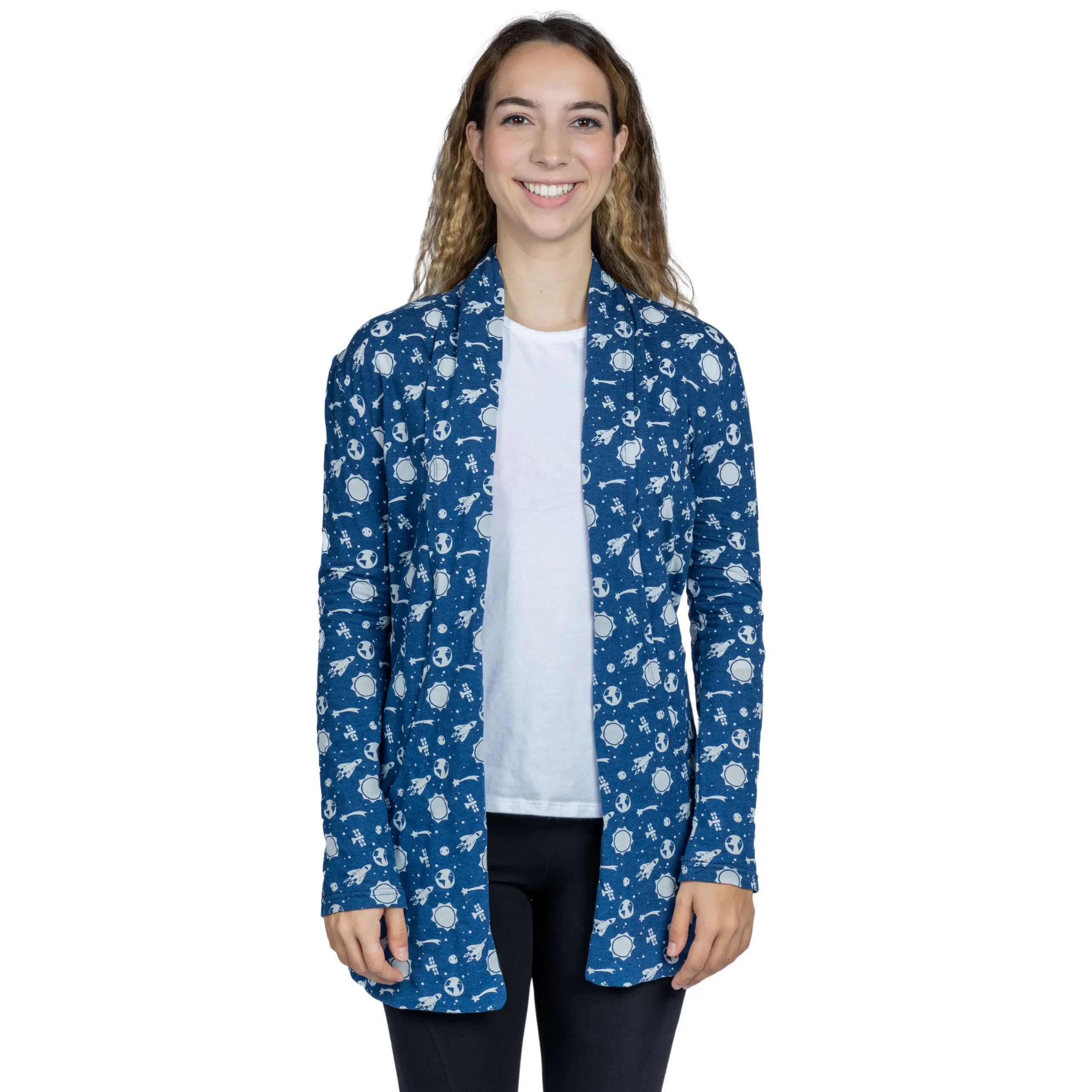 Space Exploration Burnout Cardigan