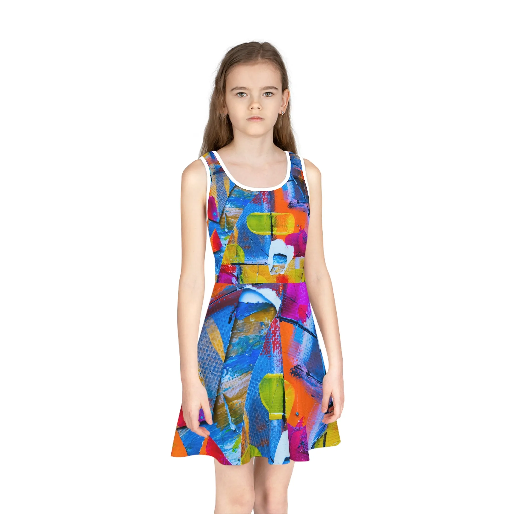 Square Colors - Inovax Girl's Sleeveless Sundress