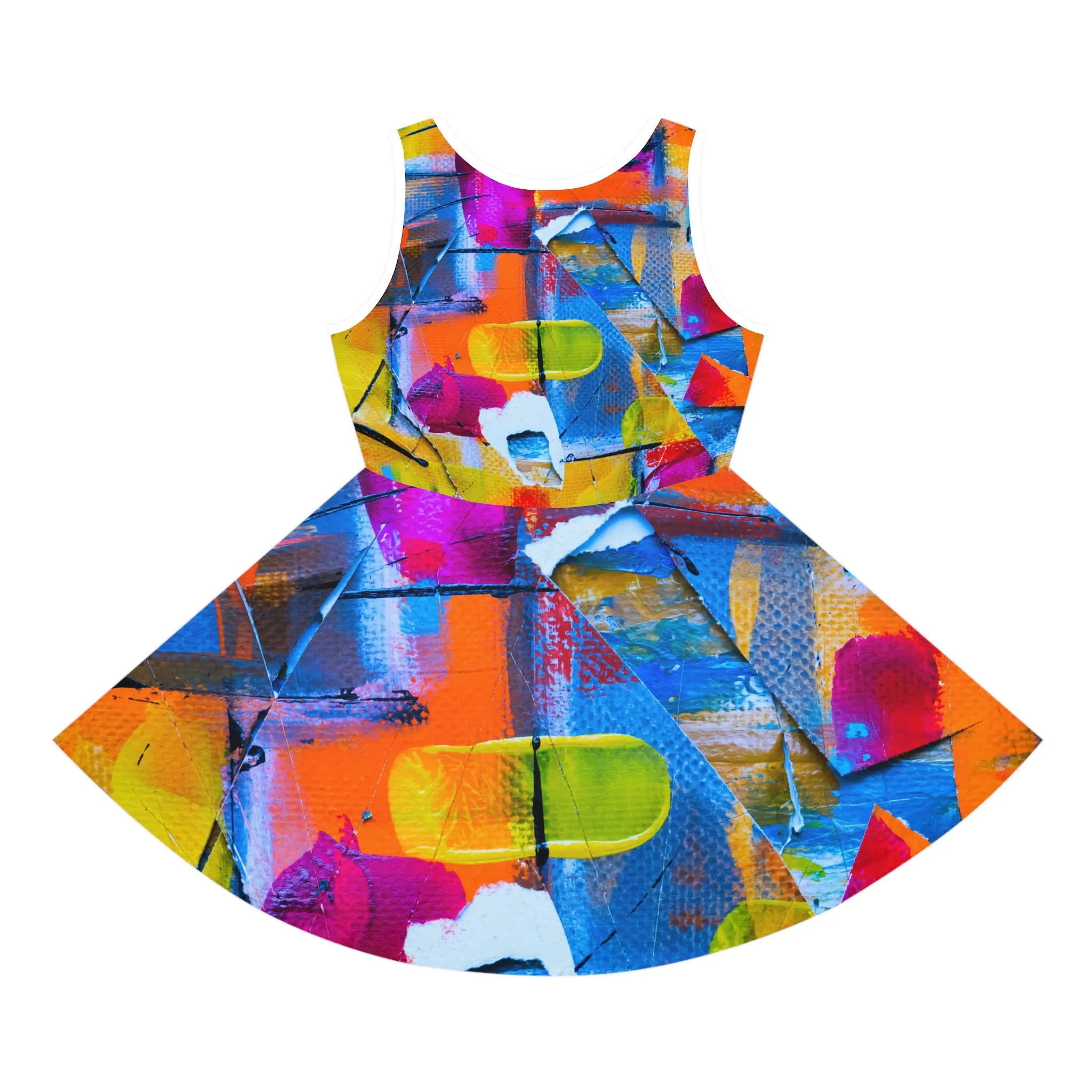 Square Colors - Inovax Girl's Sleeveless Sundress