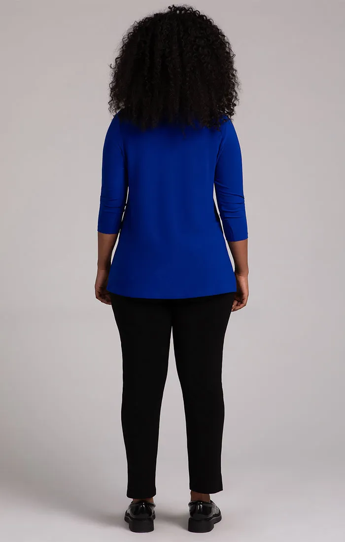 Square Neck Top, 3/4 Sleeve