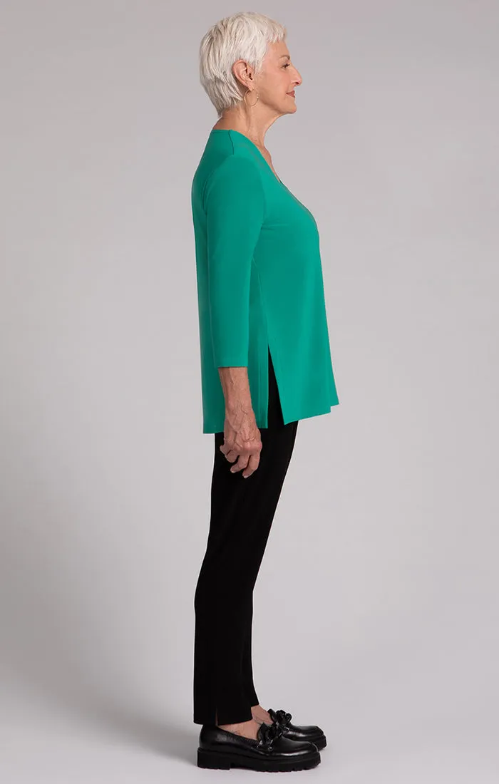 Square Neck Top, 3/4 Sleeve