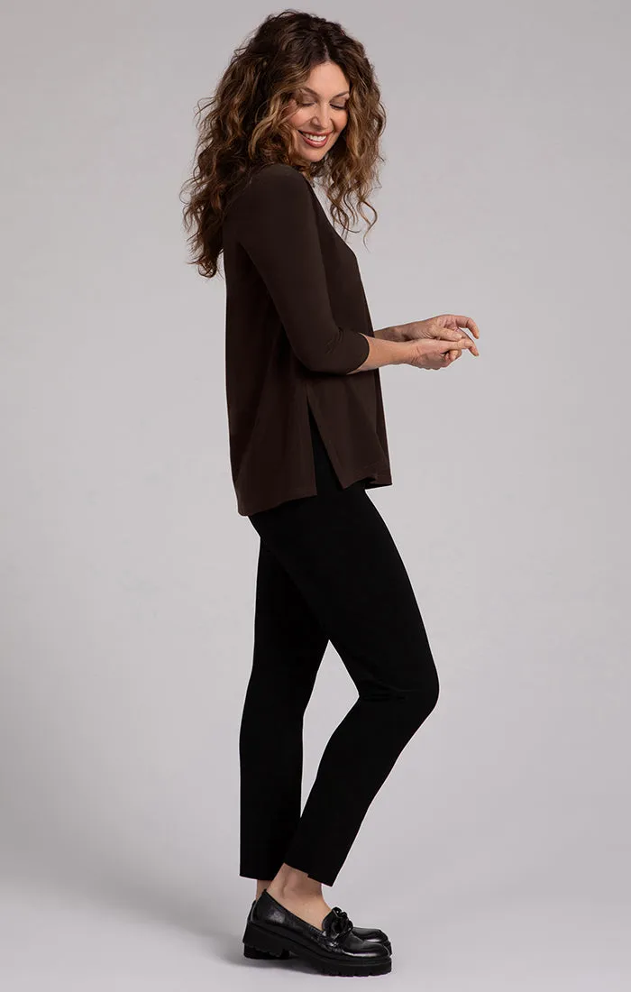 Square Neck Top, 3/4 Sleeve