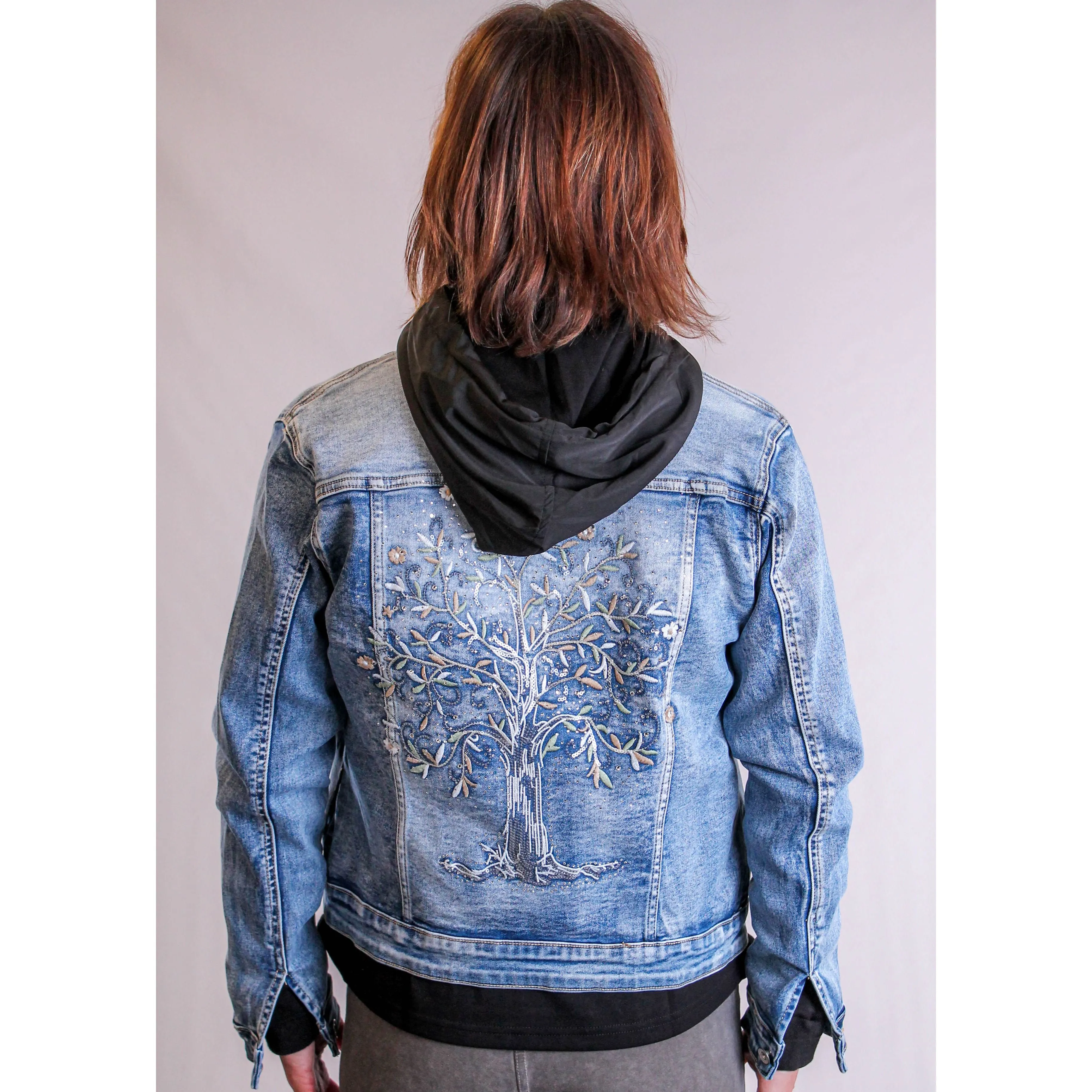 Tempo Paris Tree of Life Denim Jacket