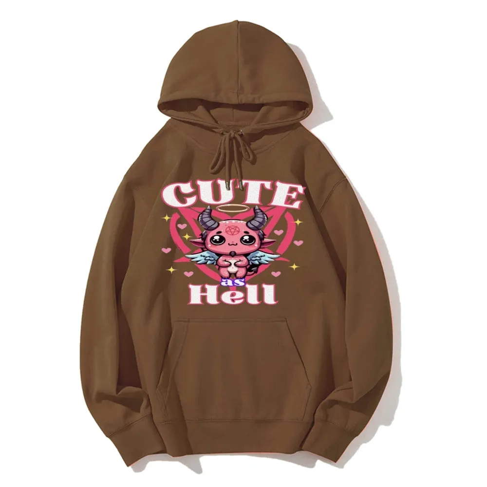 Women Cute As Hell Graphic Hoodies