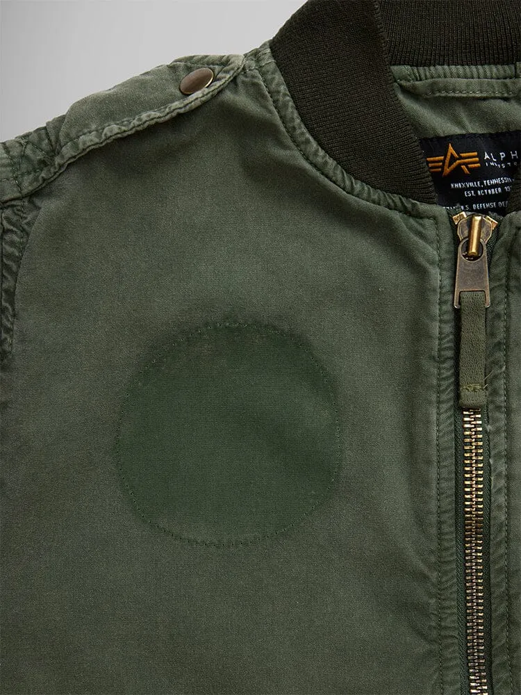 WOMEN'S L-2B RIP AND REPAIR BOMBER JACKET (OG-107 GREEN)