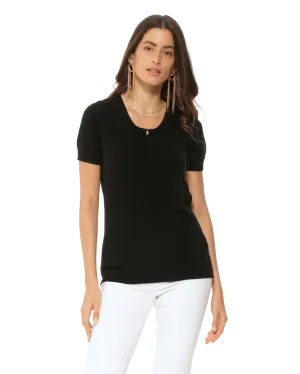 Women's Pure Cashmere T-Shirt Black