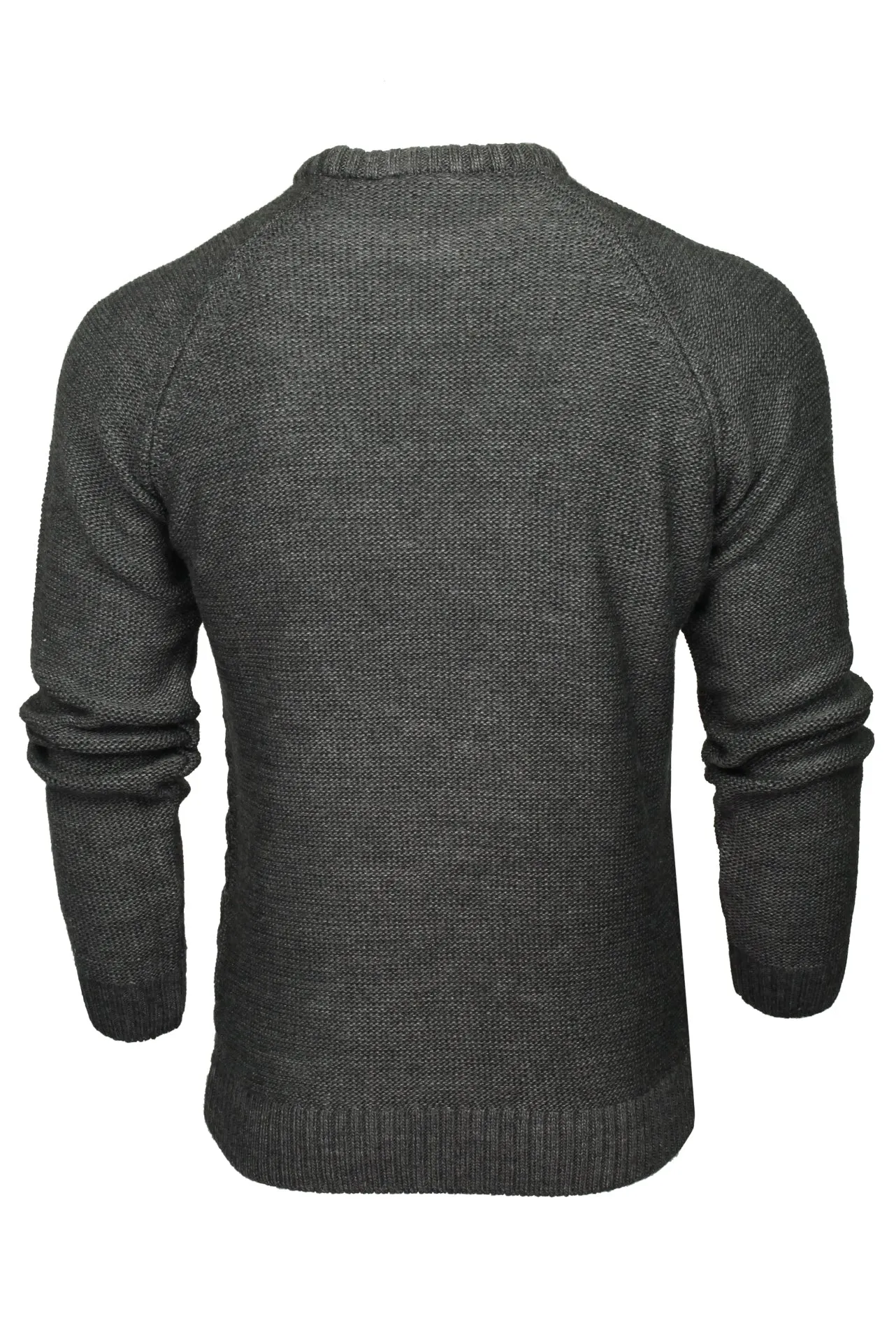 Xact Mens Raglan Jumper With Textured Knit Front