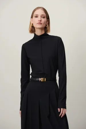 Zara Top Technical Jersey in Black